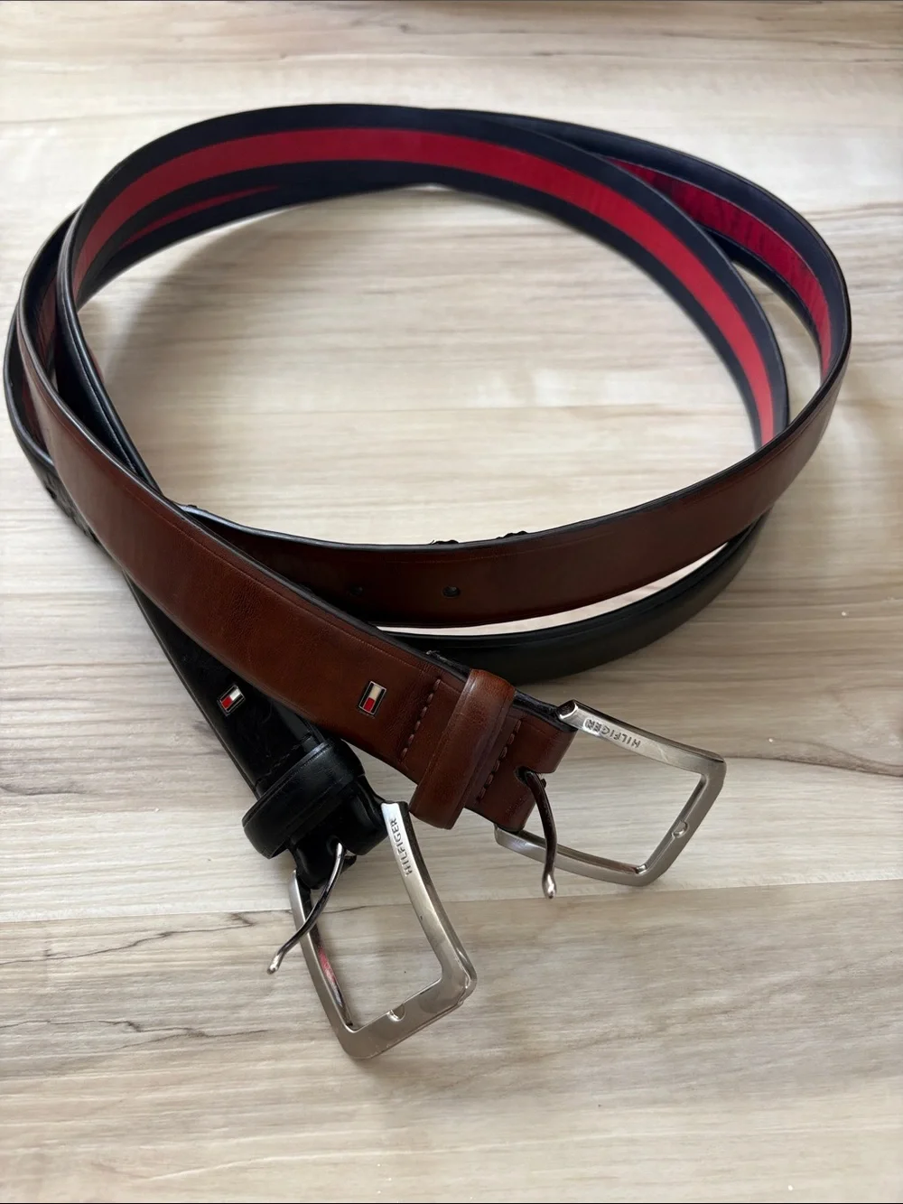 Tommy Hilfiger Leather Belt bundle - Black & Brown
